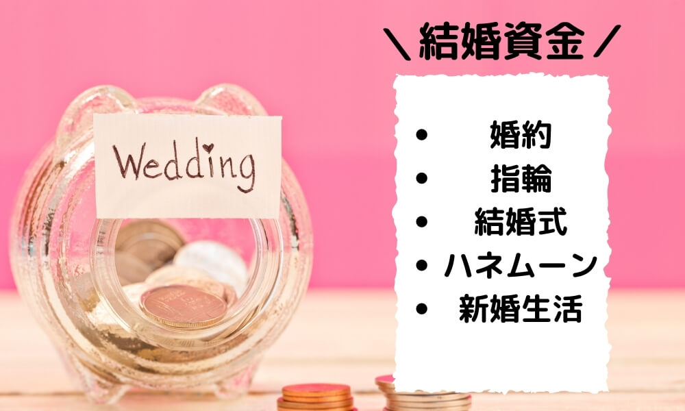 結婚資金：婚約、指輪、結婚式、ハネムーン、新婚生活